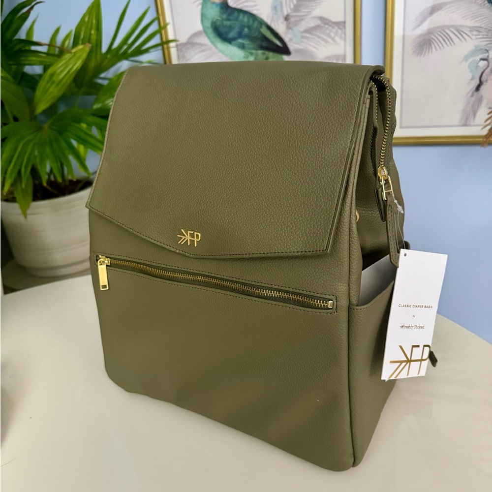 NWT Freshly Picked Sage Classic Diaper Bag II - $199 Value!